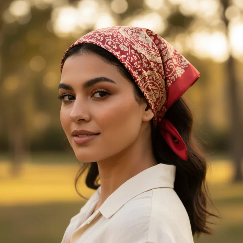 Pañoleta en la cabeza