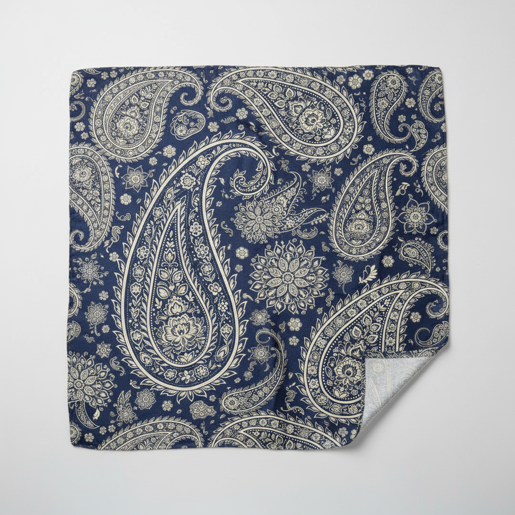 Pañoleta Paisley Azul