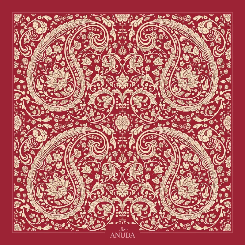 Pañoleta Paisley Roja